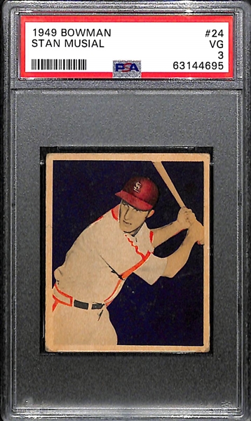 1949 Bowman Stan Musial #24 Graded PSA 3 VG