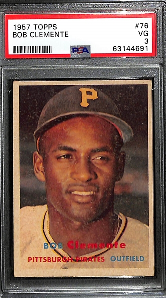 1957 Topps Lot - Roberto Clemente #76 (PSA 3) & Sandy Koufax #302 (PSA 2)