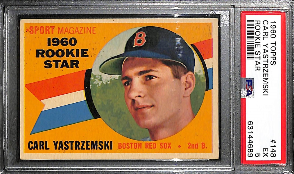 1960 Topps Carl Yastrzemski Rookie #148 (PSA 5) & 1964 Topps Pete Rose 2nd Year Card #125 (PSA 4)