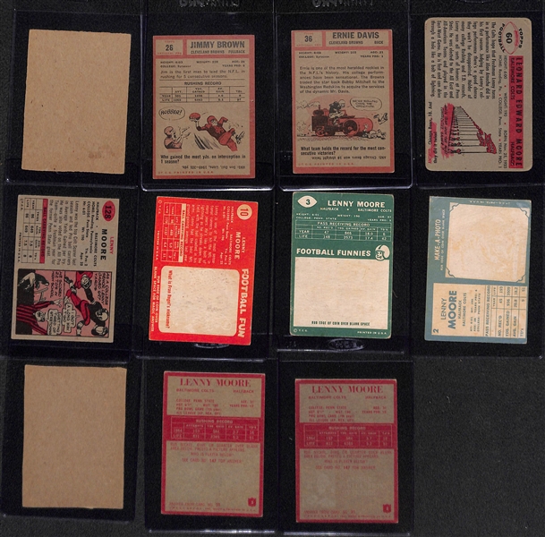  Lot of (11) 1956-1965 Football Running Backs Cards w. 1962 Topps Jim Brown