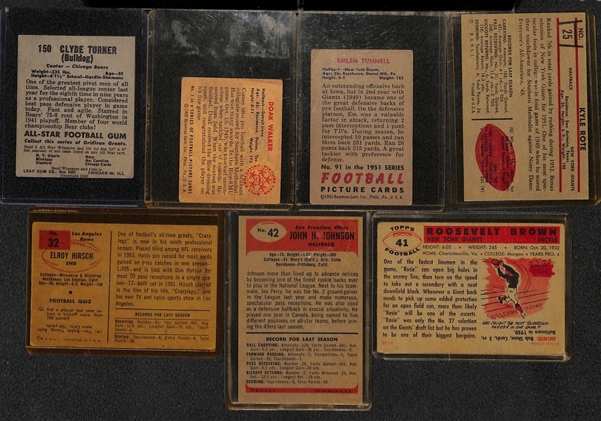 Lot of (27) 1949-1956 Football Star Cards w. 1949 Leaf Bulldog Turner