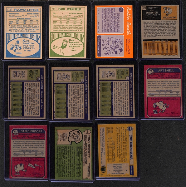  Lot of (150+) 1968-1986 Topps Football Star Cards w. 1968 Floyd Little Rookie Card