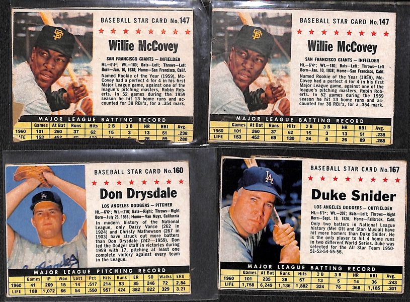 Lot of (200+) 1961 Post Cereal Cards w. Roger Maris x2