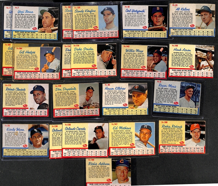  Lot of (250+) 1962 Post Cereal Cards w. Yogi Berra x2