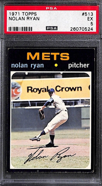 Lot of (4) 1960s and 70s PSA Graded Baseball Cards w. Nolan Ryan and Tom Seaver