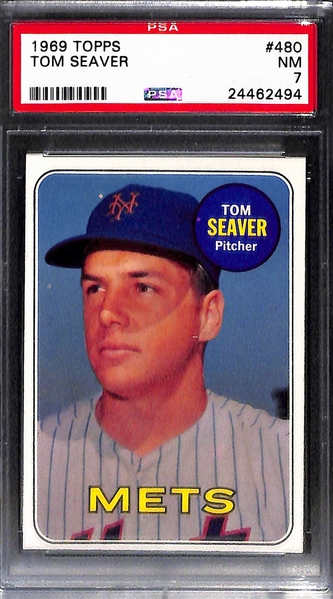 Lot of (4) 1960s and 70s PSA Graded Baseball Cards w. Nolan Ryan and Tom Seaver