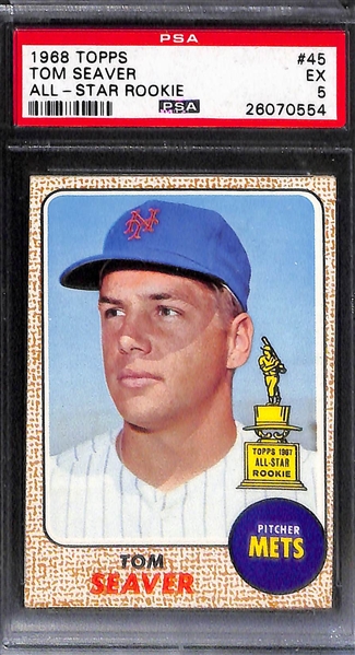 Lot of (4) 1960s and 70s PSA Graded Baseball Cards w. Nolan Ryan and Tom Seaver