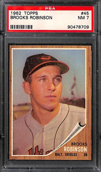 Lot of (4) 1950s & 60s PSA Graded Brooks Robinson Baseball Cards