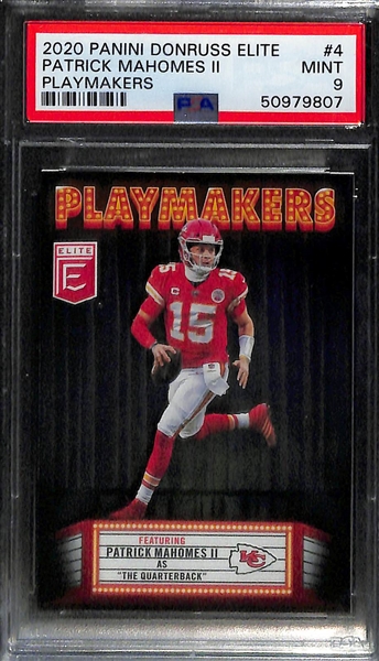 Lot of (3) Graded Cards Featuring Patrick Mahomes and 2016 Tyreek Hill Select Jumbo Rookie Signature Swatches #d /25 Graded BGS 9.5