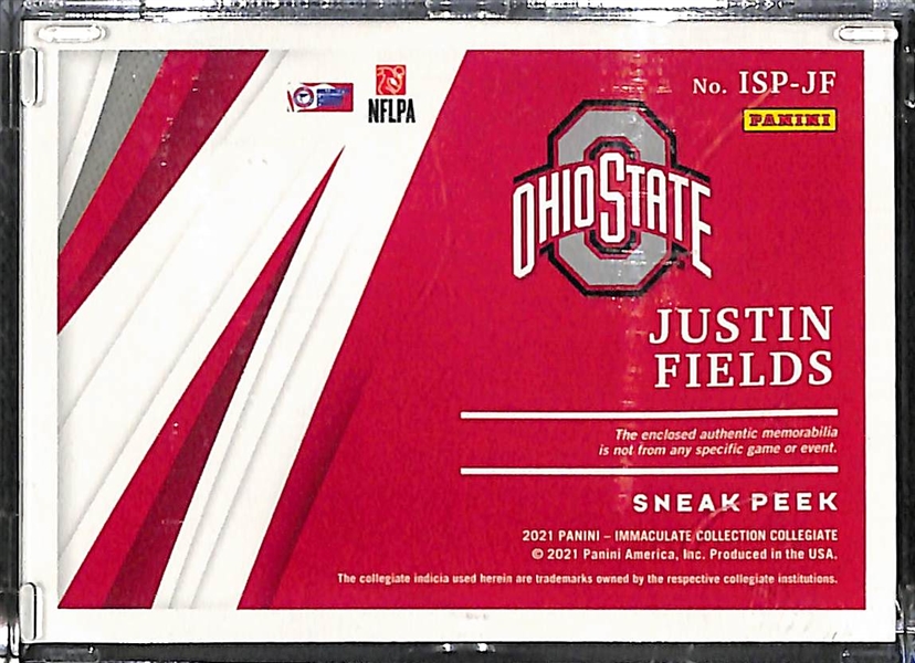 2021 Immaculate Collection Collegiate Justin Fields Sneak Peak #d 10/10