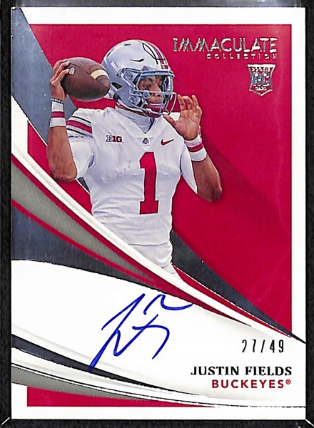 2021 Immaculate Collection Collegiate Justin Fields Autograph #d /49