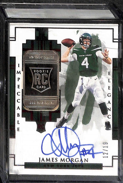 Lot of (5) 2020 Impeccable Elegance 1/2 Silver Troy Ounce and Autographed Rookie Football Cards All #d /19 