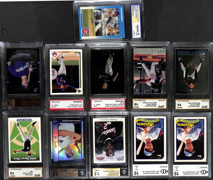 Lot of (20) Mostly Graded Rookie Cards Feat. Ken Griffey Jr and Derek Jeter