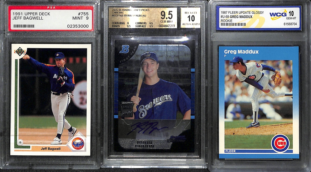 Lot of (20) Mostly Graded Rookie Cards Feat. Ken Griffey Jr and Derek Jeter