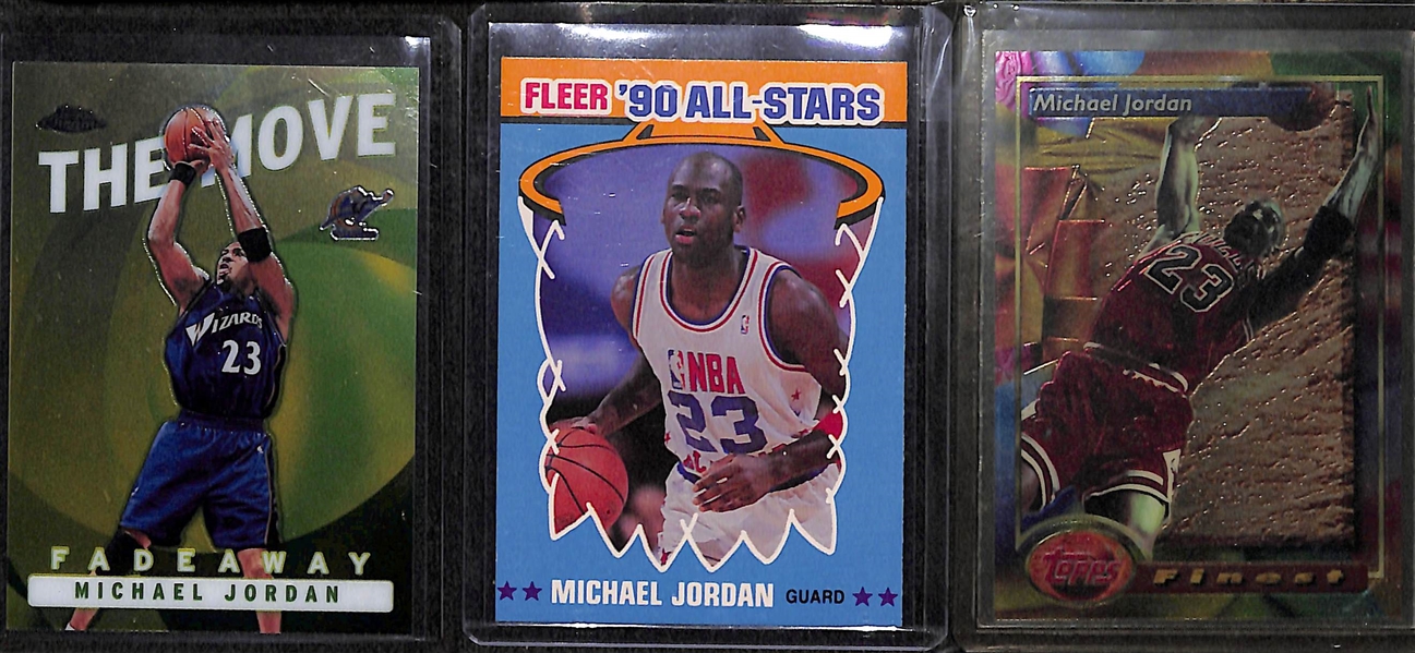Lot of (9) Game Used and Insert Michael Jordan Cards