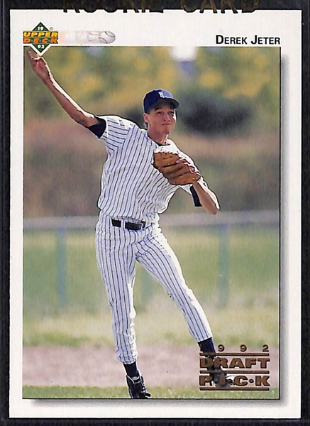 Lot of (8) Baseball Rookie, Insert and Autograph Lot Featuring Cal Ripken Jr., Derek Jeter, and Joey Gallo