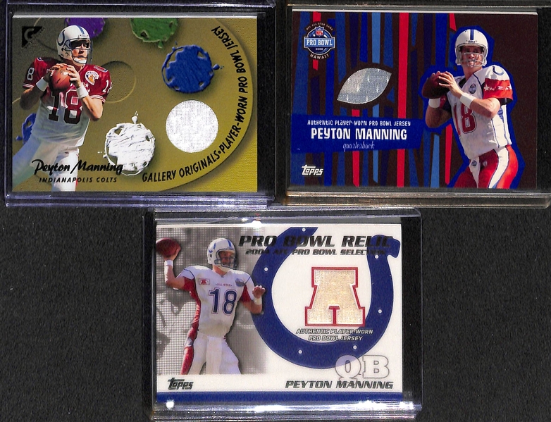 Lot of (7) Peyton Manning Rookie and Insert Football Cards