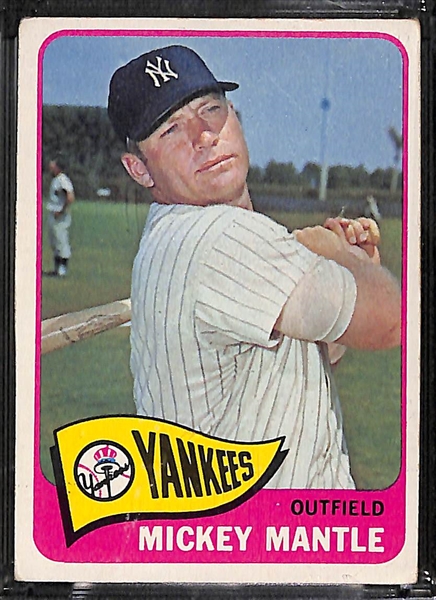 1965 Topps Mickey Mantle Baseball Card and 1964 Topps All Star Coin
