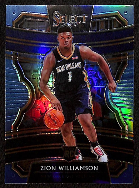 2019-20 Select Zion Williamson #1 Rookie Light Blue Prizm #ed 273/299 (Concourse Level)