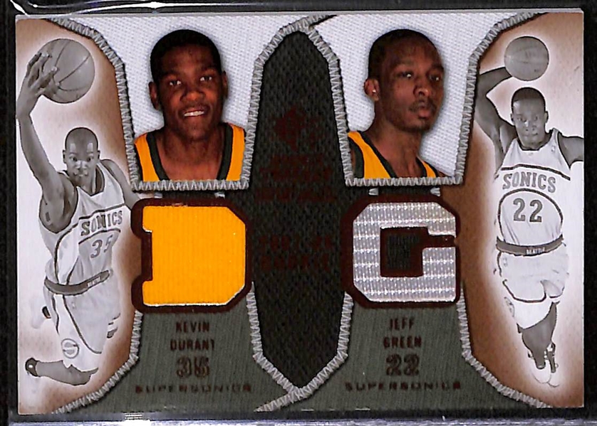 2019-20 Select Zion Williamson Rookie Tri-Color Prizm Card & (2) 2007-08 Kevin Durant Rookie Jersey Cards 