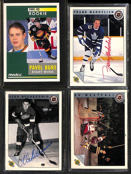 Lot of (25+) Hockey Cards w. Many Autographs, Rookies, and Stars Feat. Ovechkin, Bure, Hull, Jagr, Yzerman, Bourque (JSA Auction Letter)
