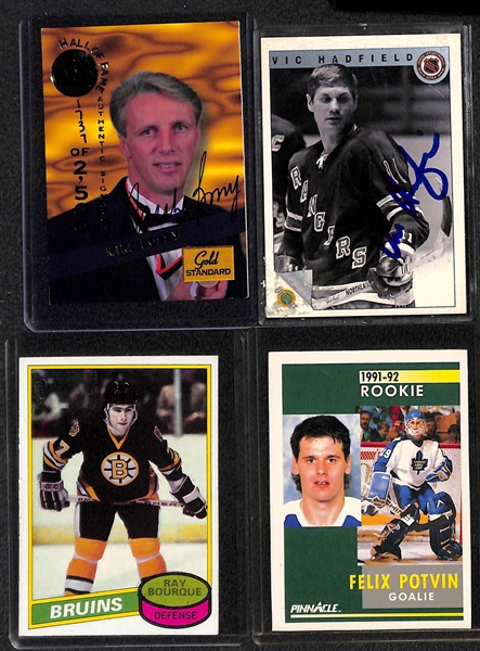 Lot of (25+) Hockey Cards w. Many Autographs, Rookies, and Stars Feat. Ovechkin, Bure, Hull, Jagr, Yzerman, Bourque (JSA Auction Letter)