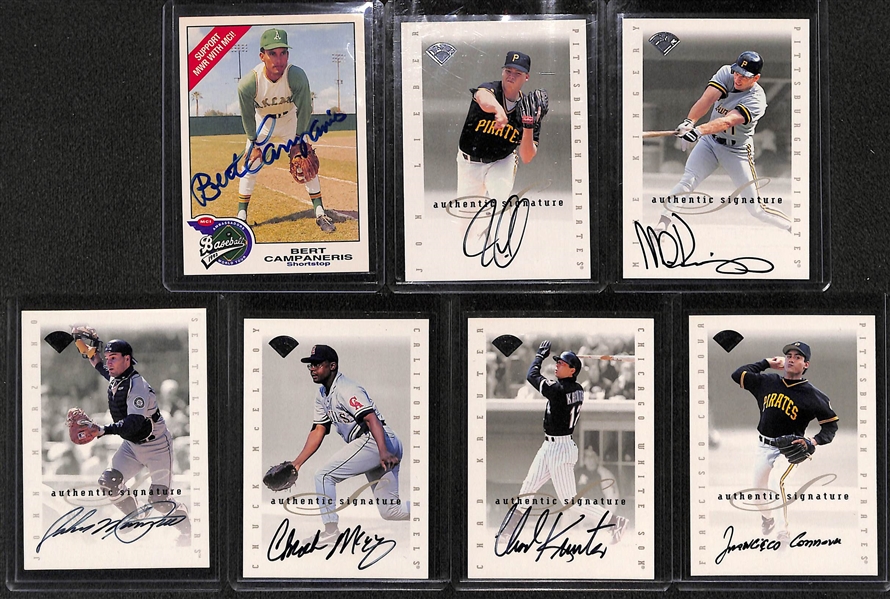 Lot of (40+) Baseball Autographed Cards w. Many Stars and Hall of Famers Feat. Spahn, Bench, Morgan, Gibson, Feller, Snider,  and Many More (JSA Auction Letter)