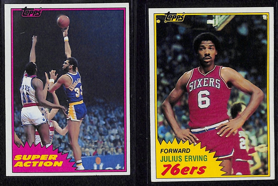 1981-82 Topps Basketball Complete Set of 198 Cards