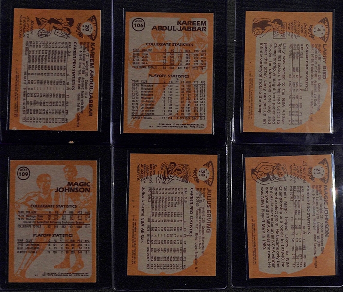 1981-82 Topps Basketball Complete Set of 198 Cards
