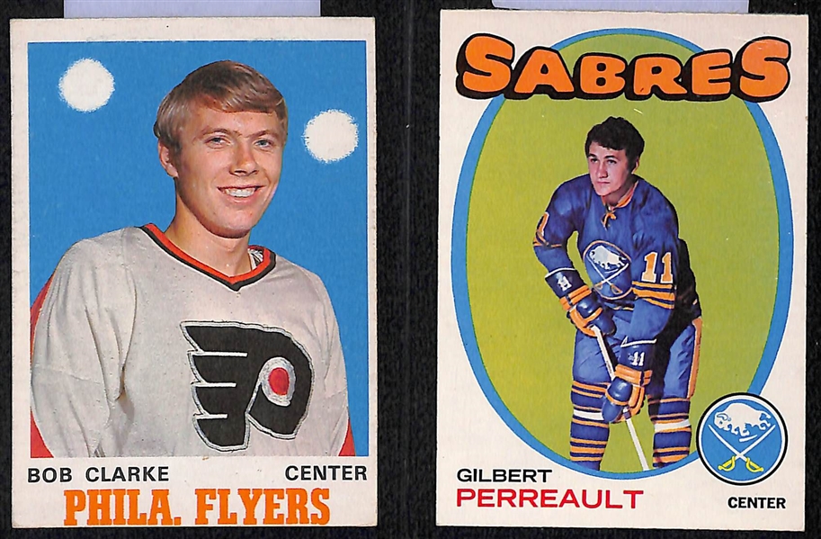 Lot of (8) O-Pee-Chee Hockey Cards Featuring Bobby Clarke Rookie Card