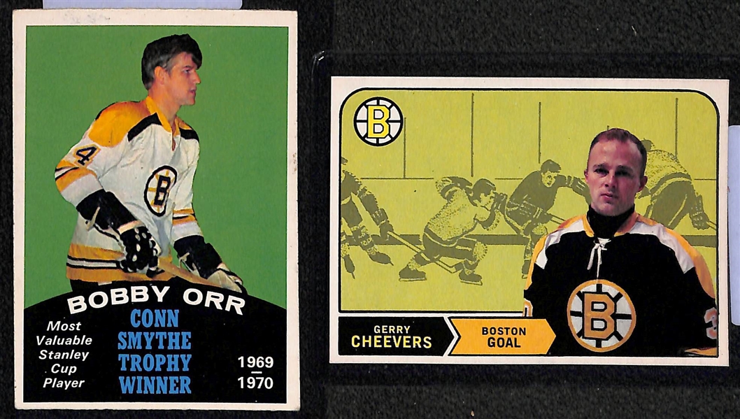 Lot of (8) O-Pee-Chee Hockey Cards Featuring Bobby Clarke Rookie Card
