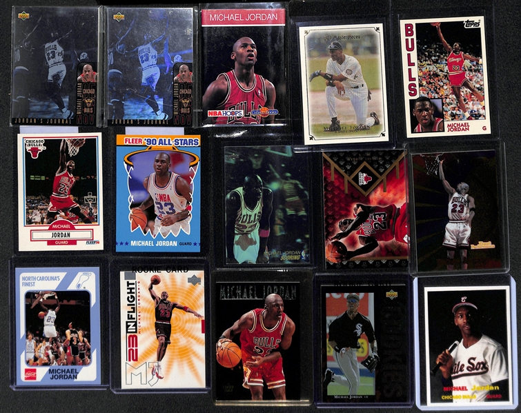 Lot of (30+) Michael Jordan Baseball and Basketball Cards and Inserts