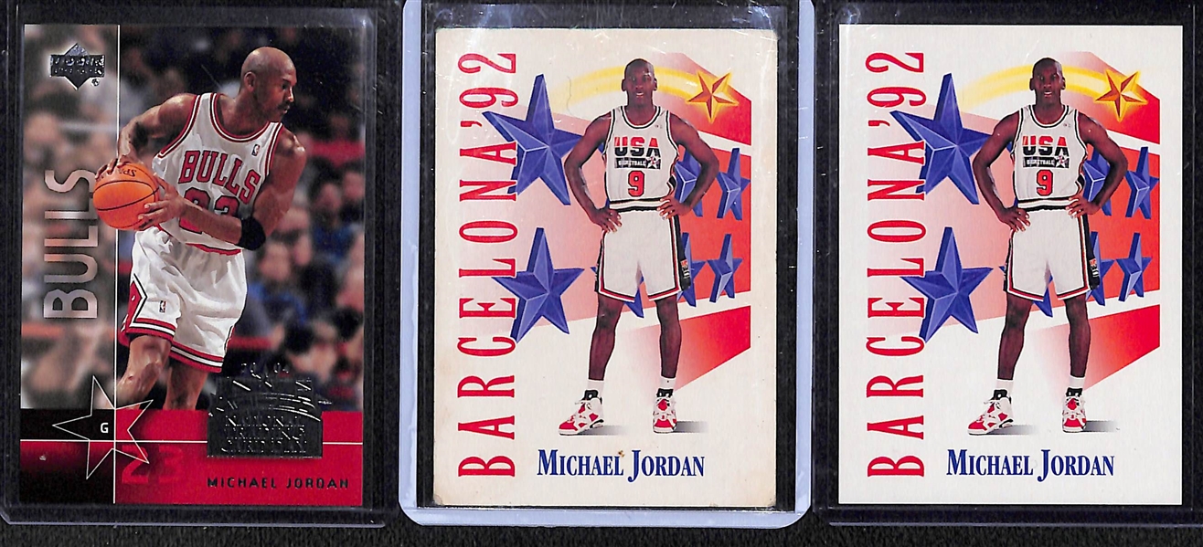 Lot of (30+) Michael Jordan Baseball and Basketball Cards and Inserts