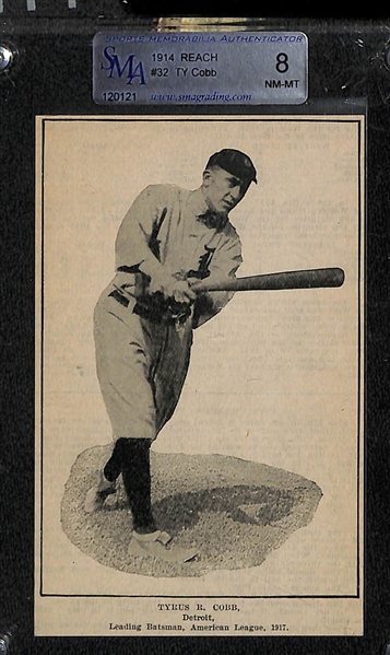 Lot of (12) 1911-1948 Encased Baseball Newspaper Clippings Feat. Ty Cobb and Babe Ruth