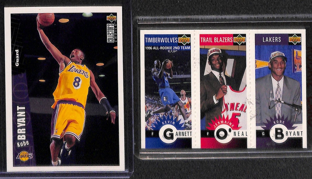 Lot of (5) Kobe Bryant Rookie Cards Feat. Both UD3, Fleer, Collectors Choice, and Upper Deck