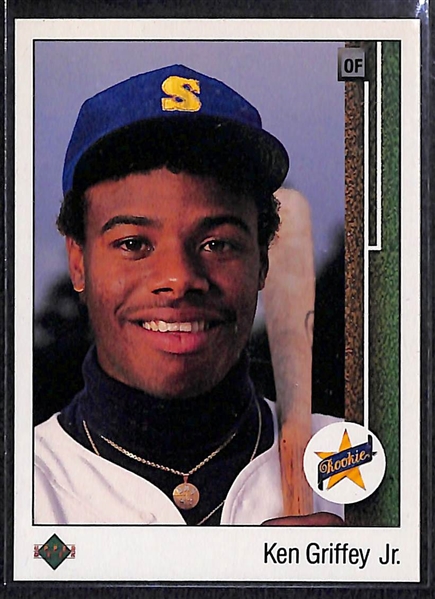 1989 Upper Deck Ken Griffey Jr. and (4) Derek Jeter Rookie Cards