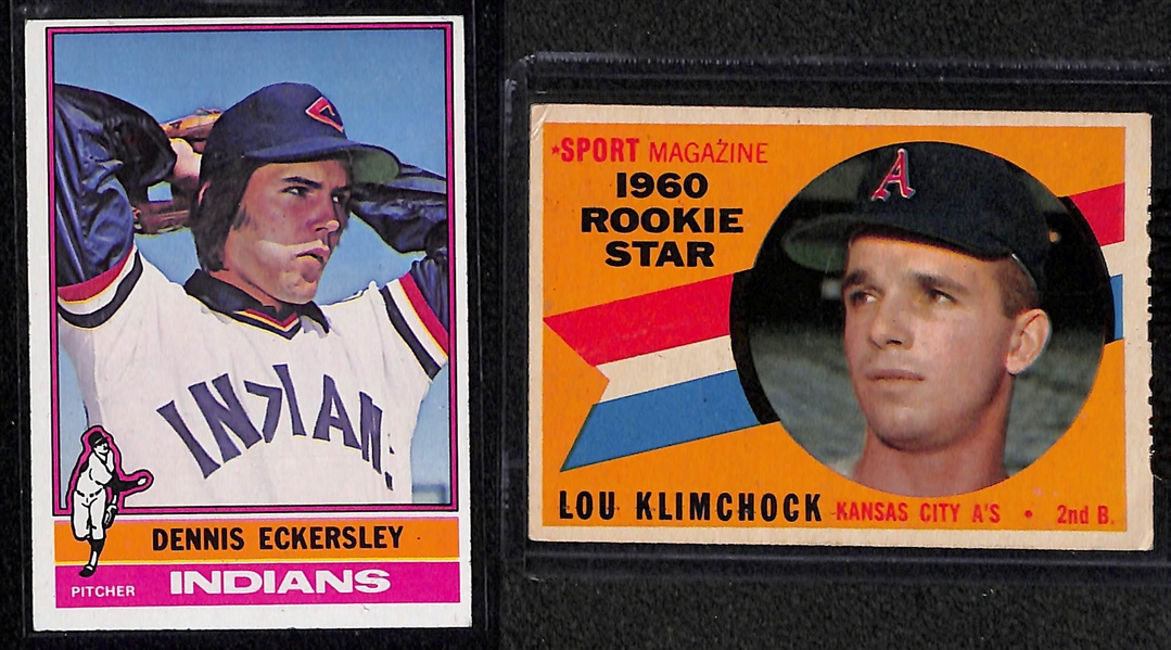 Lot of (8) Mostly Baseball Hall of Fame Rookies w. Morgan, Molitor, Ripken, Henderson and More 