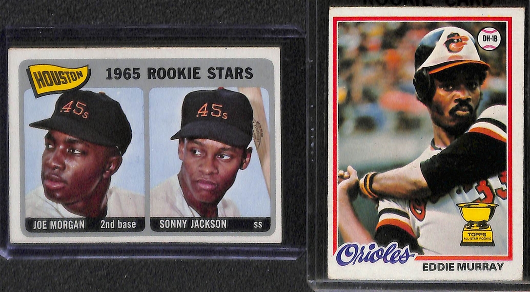 Lot of (8) Mostly Baseball Hall of Fame Rookies w. Morgan, Molitor, Ripken, Henderson and More 