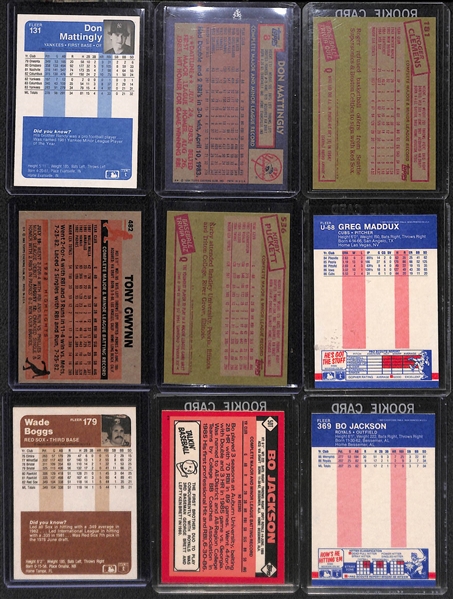 Lot of (30) Baseball Rookie Stars Feat. Clemens, Griffey Jr., Bonds, Mattingly, Ichiro, B. Jackson and More