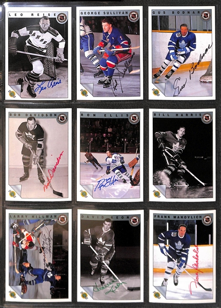 Binder of (55+) Autographed Hockey Cards Feat. Richard, Worsley, Mahovlich, Lindsay and More!