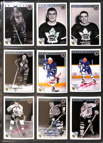 Binder of (55+) Autographed Hockey Cards Feat. Richard, Worsley, Mahovlich, Lindsay and More!