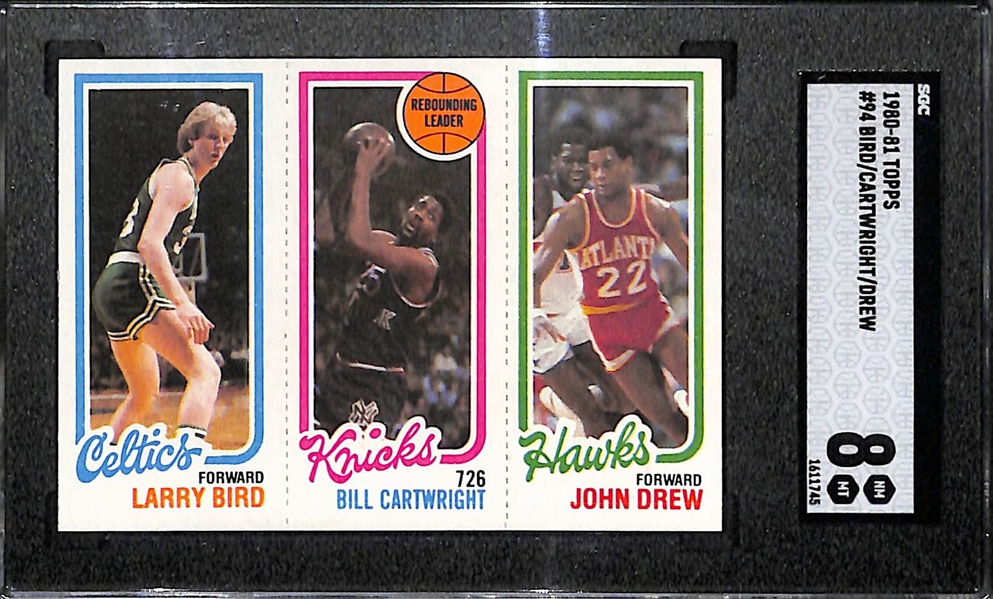 Lot of (4) 1979-1981 SGC Graded Topps Basketball w. Larry Bird Rookie 