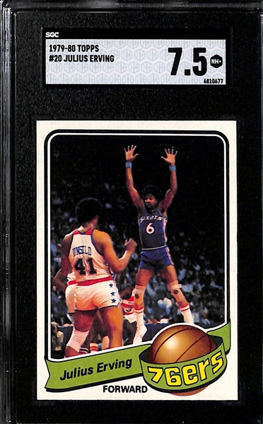 Lot of (4) 1979-1981 SGC Graded Topps Basketball w. Larry Bird Rookie 