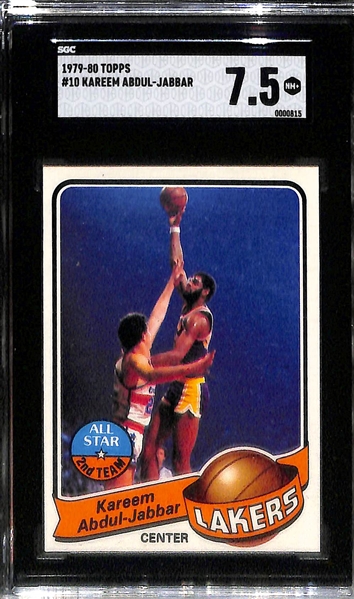 Lot of (4) 1979-1981 SGC Graded Topps Basketball w. Larry Bird Rookie 