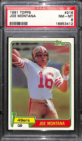 1981 Topps Joe Montana Rookie Graded PSA 8