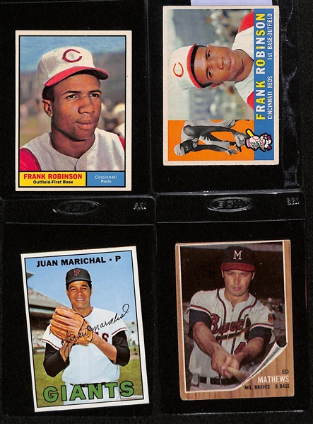 Lot of (35+) 1950s and 1960s Topps Baseball Cards Feat. (6) Stan Musial, Frank Robinson, and Many More 
