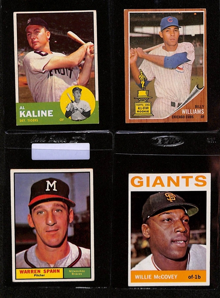 Lot of (50+) Mostly 1960s Topps Baseball Cards Feat. Yastrzemski, Spahn, Kaline McCovey, Maris, Killebrew, and More 