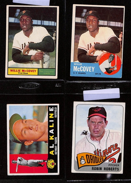 Lot of (50+) Mostly 1960s Topps Baseball Cards Feat. Yastrzemski, Spahn, Kaline McCovey, Maris, Killebrew, and More 