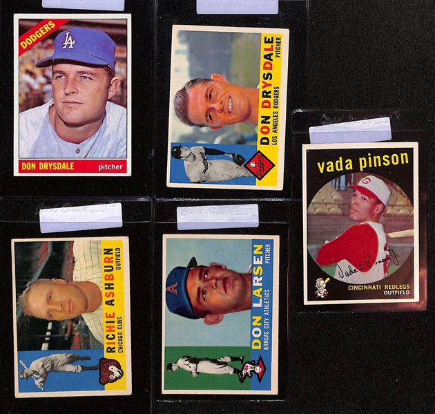 Lot of (50+) Mostly 1960s Topps Baseball Cards Feat. Yastrzemski, Spahn, Kaline McCovey, Maris, Killebrew, and More 