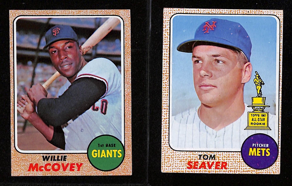 Lot of (30+) 1960s and 1970s Topps Baseball w. Munson Rookie, Bench, Yastrzemski, R. Jackson, McCovey, and More